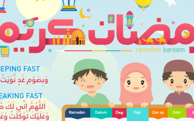 Ramadan Tracker met gebedstijden voor kinderen
